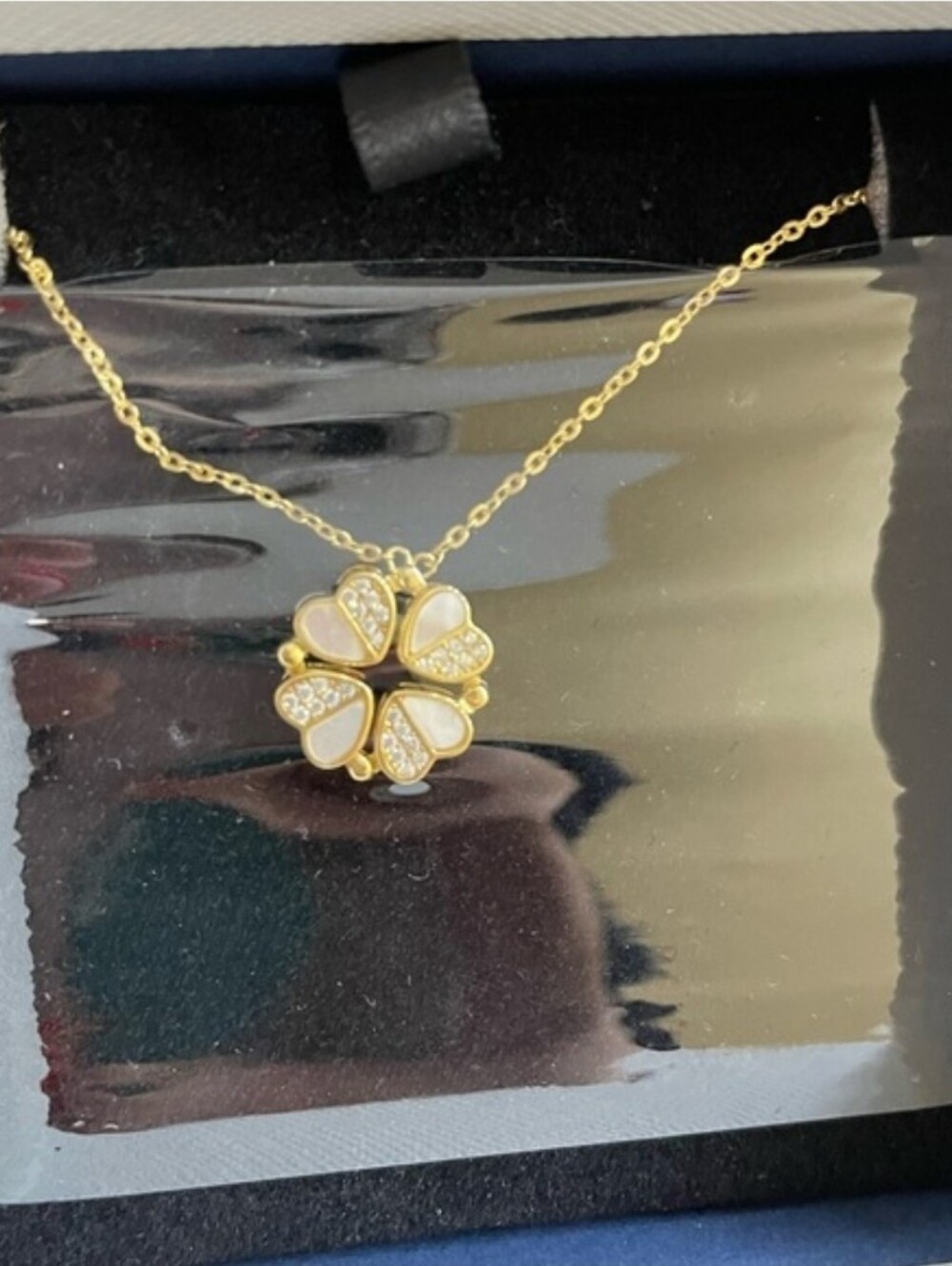 Elegant Gold Tone Heart Butterfly Open Pendant Necklace❤️! You Can Wear It Bot - Picture 6 of 6